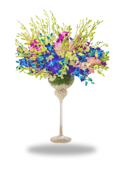 Multicolor Orchids Flower Arrangement